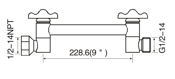 XC902-9'花洒连接杆尺寸图