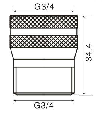 XC201-3_4洗衣机安全接头尺寸图