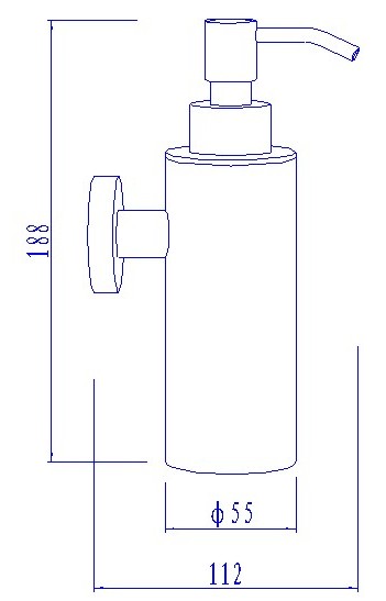 XC126002-墙挂式皂液瓶尺寸图